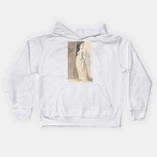 Back View of a Standing Female Called Mrs. Fuseli by Henry Fuseli Kids Hoodie